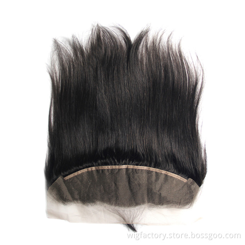 Matched hair bundles natural color 13x4 transparent lace front, pre plucked natural hairline transparent lace frontal